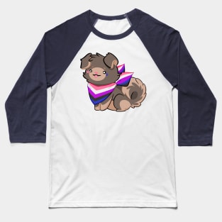 Proud Pupper (Genderfluid) Baseball T-Shirt